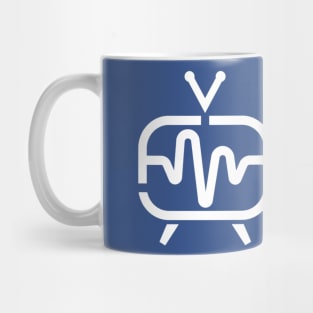 FRINGE MUSIC FIX Retro Logo T-Shirt (White Variant) Mug